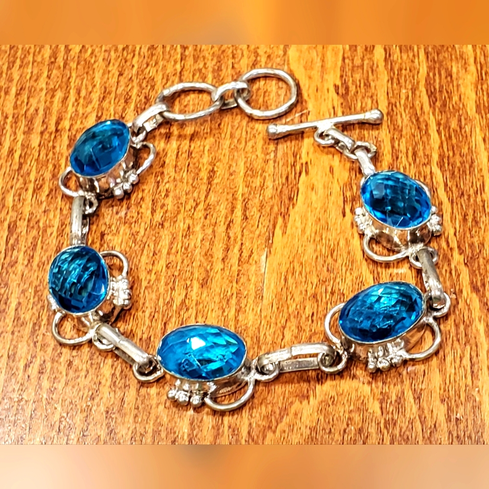 Vtg. Natural Mine Imperial Topaz Bracelet